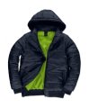 Heren Jas B&C Superhood Jacket JW940 Navy-Neon Green